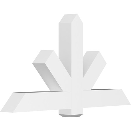 Ekena Millwork Kennewick Architectural Grade PVC Gable Bracket, 60"W x 32 1/2"H x 6"D x 6"F, 13/12 Pitch GBP060X33X0606KEN00